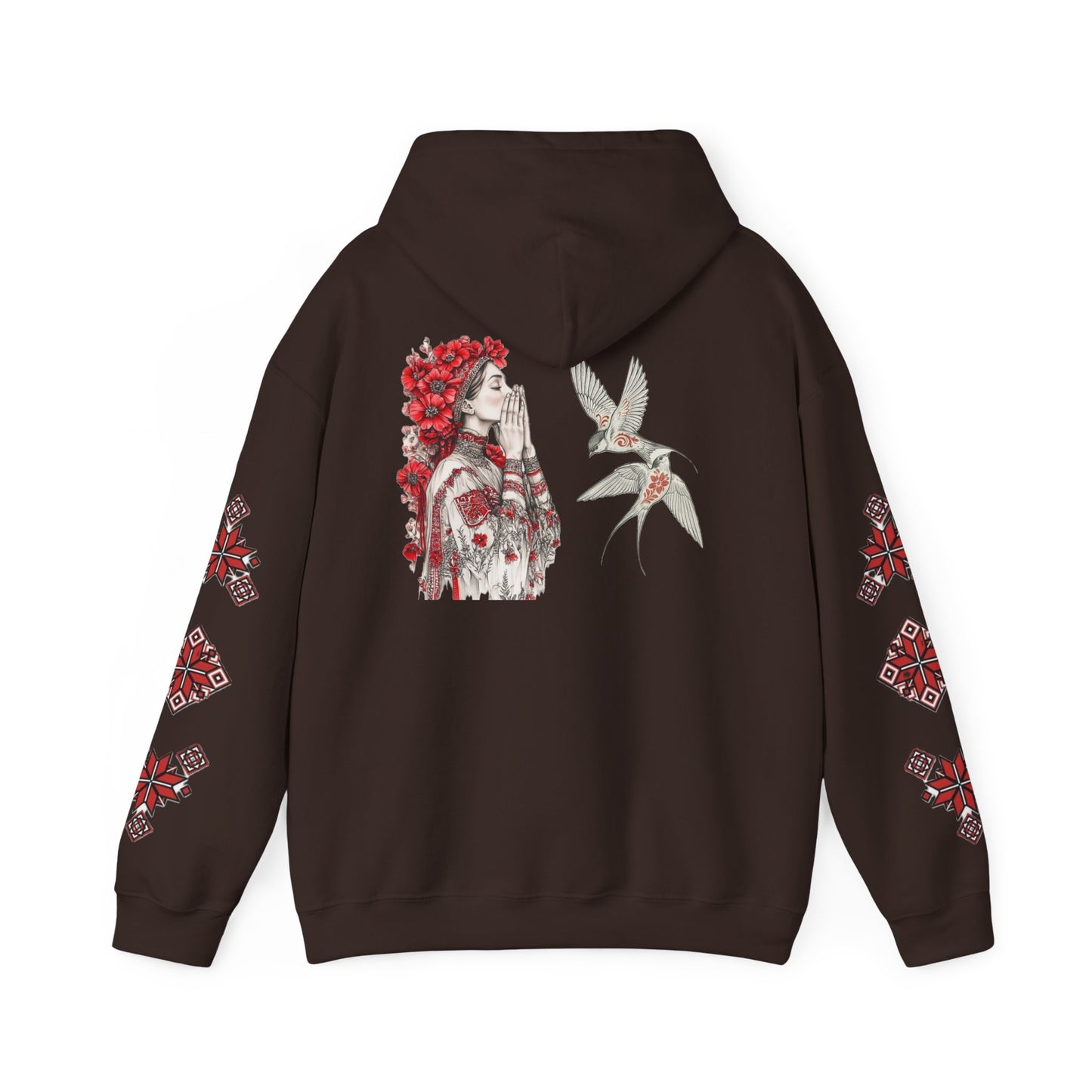 Native-Inspired Floral Headdress Vishivanka Hoodie —