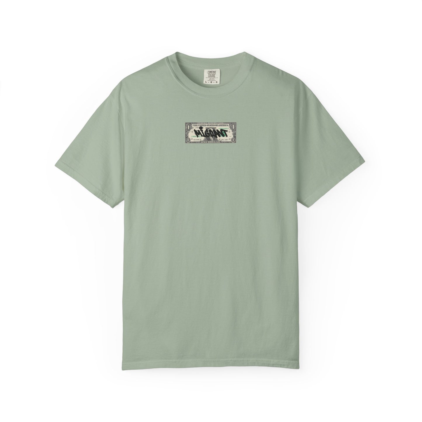 Photo Backprint T‑Shirt — Urban Graffiti 'Across the Skies Not Real' Streetwear